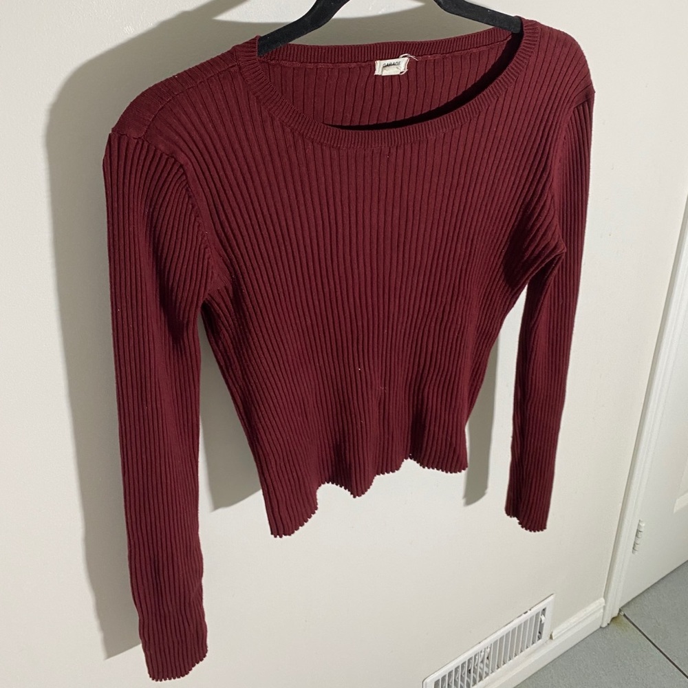 Red Boat Neck Long Sleeve - Picture 4 of 6
